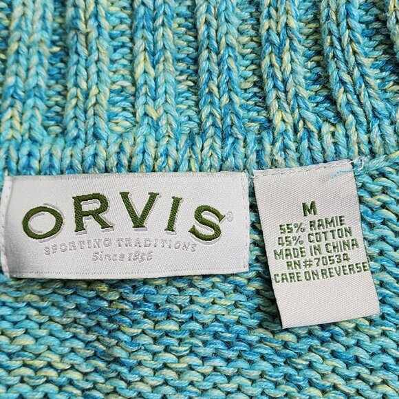 Orvis Vintage Womens Turquoise Button-Down Cardigan Sweater with Pockets M - Picture 6 of 9